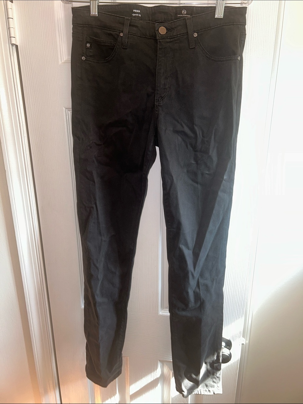 AG Adriano Goldschmied Prima Cigarette Leg Black Skinny Jeans 29R